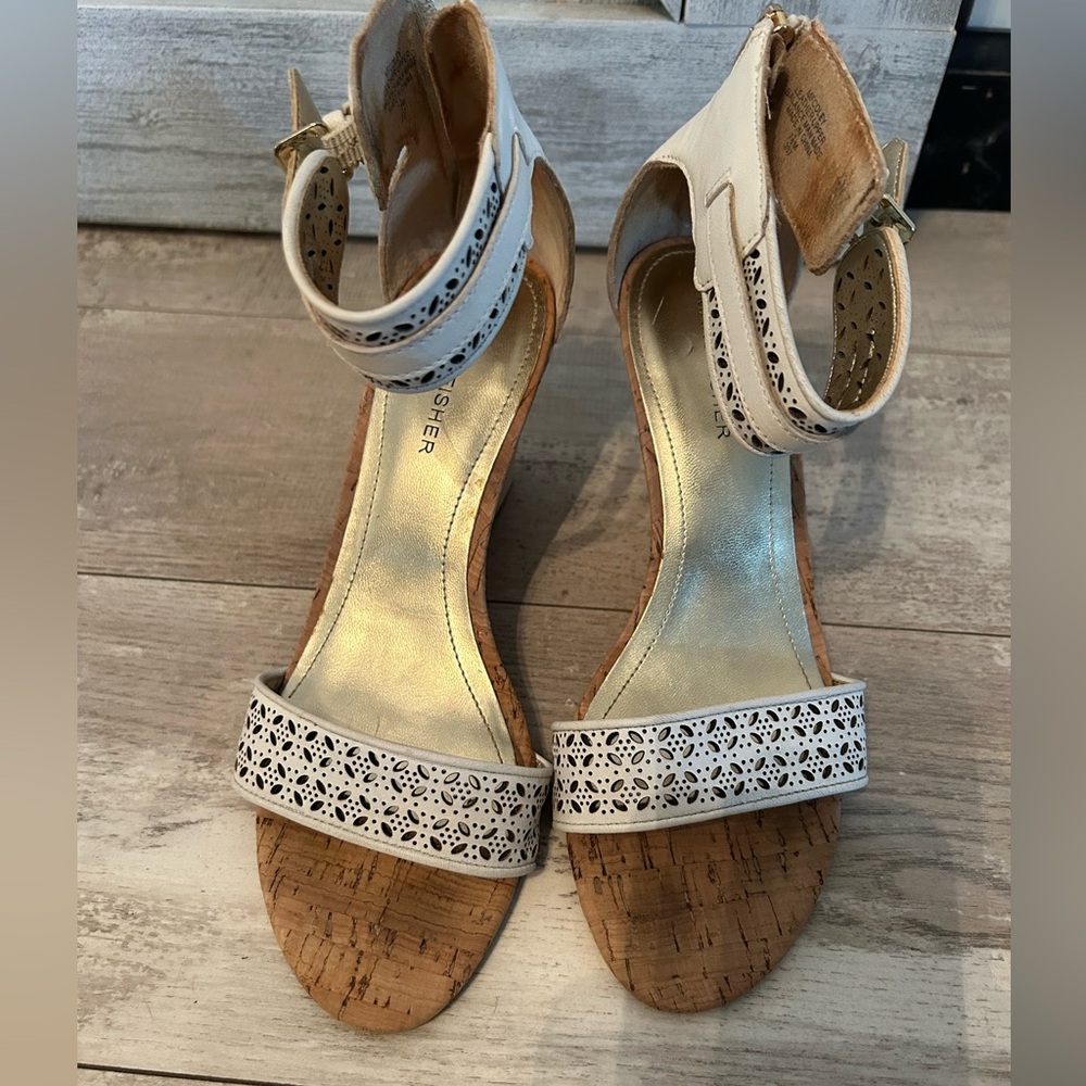 Marc Fisher “Coley” cork wedges  size 7.5